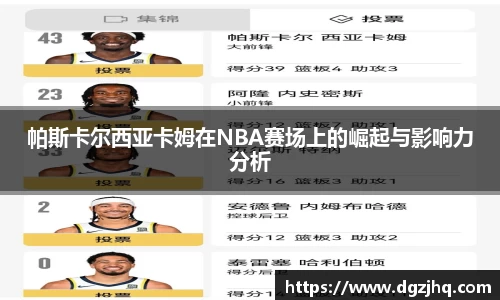 帕斯卡尔西亚卡姆在NBA赛场上的崛起与影响力分析